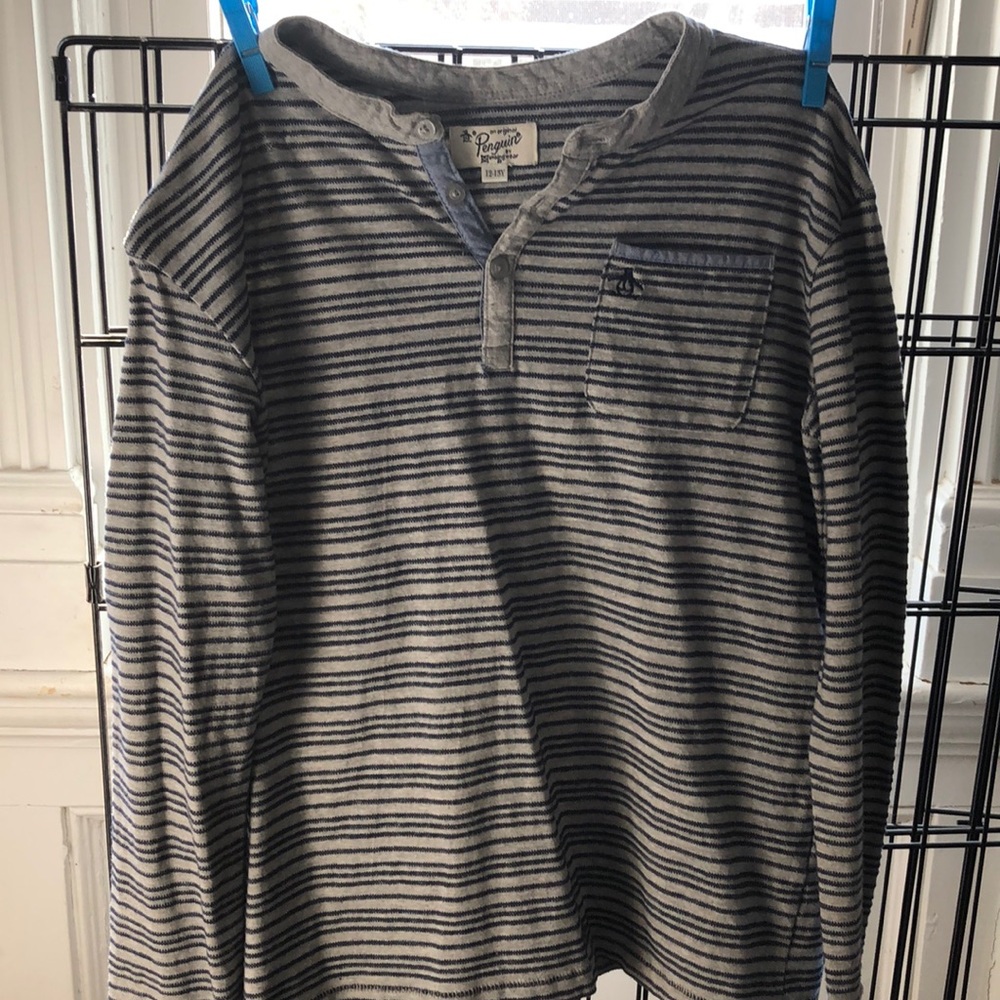 Penguin long sleeve shirt for boys 12-13 years